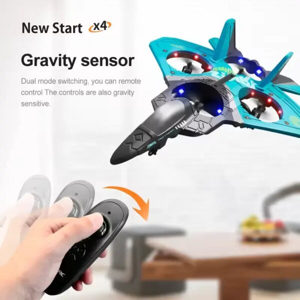 V17 RC Fighter Plane | EPP Foam Glider | 2.4GHz Remote Control | Beginner Friendly Fixed Wing Aircraft | Kids Toy Plane