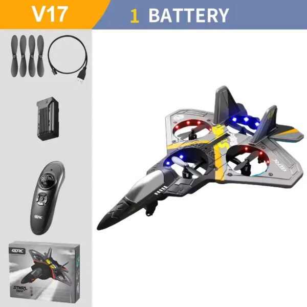 V17 RC Fighter Plane | EPP Foam Glider | 2.4GHz Remote Control | Beginner Friendly Fixed Wing Aircraft | Kids Toy Plane - Image 5