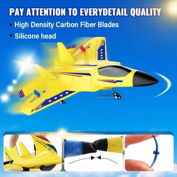 SU-27 RC Fighter Jet | 2.4G Glider Plane with LED | Amphibious Foam Aircraft | 3CH Control for Kids & Beginners - Image 6