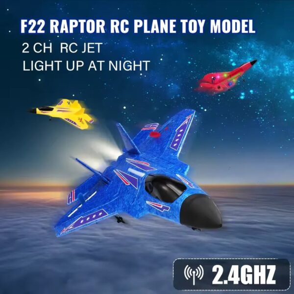 SU-27 RC Fighter Jet | 2.4G Glider Plane with LED | Amphibious Foam Aircraft | 3CH Control for Kids & Beginners