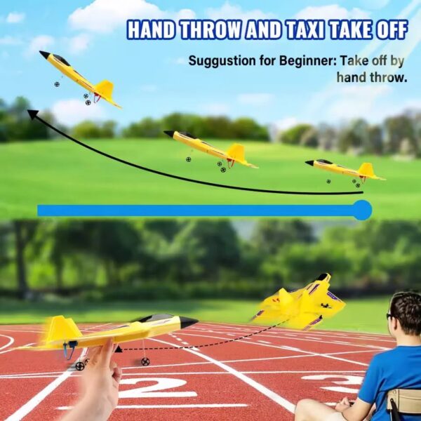 SU-27 RC Fighter Jet | 2.4G Glider Plane with LED | Amphibious Foam Aircraft | 3CH Control for Kids & Beginners - Image 4