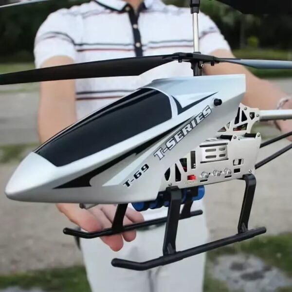 New RC Helicopter with LED | Drop-Resistant Toy Aircraft | 3.5CH Gyro Model | Kids Gift - 75cm - Image 3