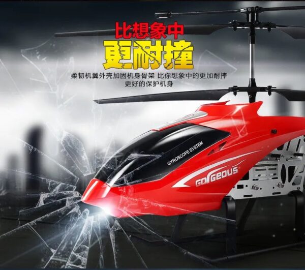 New RC Helicopter with LED | Drop-Resistant Toy Aircraft | 3.5CH Gyro Model | Kids Gift - 75cm - Image 4
