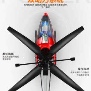 New RC Helicopter with LED | Drop-Resistant Toy Aircraft | 3.5CH Gyro Model | Kids Gift - 75cm - Image 5