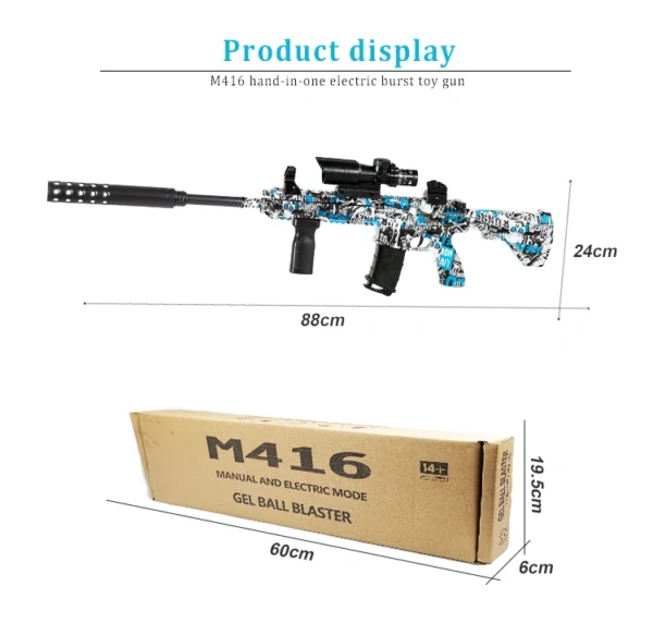 M416 Gel Ammo Blaster Gun – PUBG / Free Fire