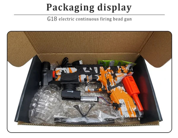 GLOCK Gel Blaster Gun for PUBG Players with Battery, Ammo, Eye Glass – QQGEARBD