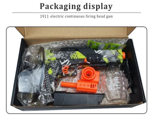 1911 Gel Blaster Toy Gun for Tactical & PUBG Players with Eye Glass & Ammo – QQGEARBD